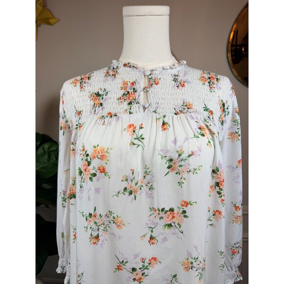 Cynthia Rowley, Long-sleeve floral peasant blouse, Medium - Picture 3 of 12